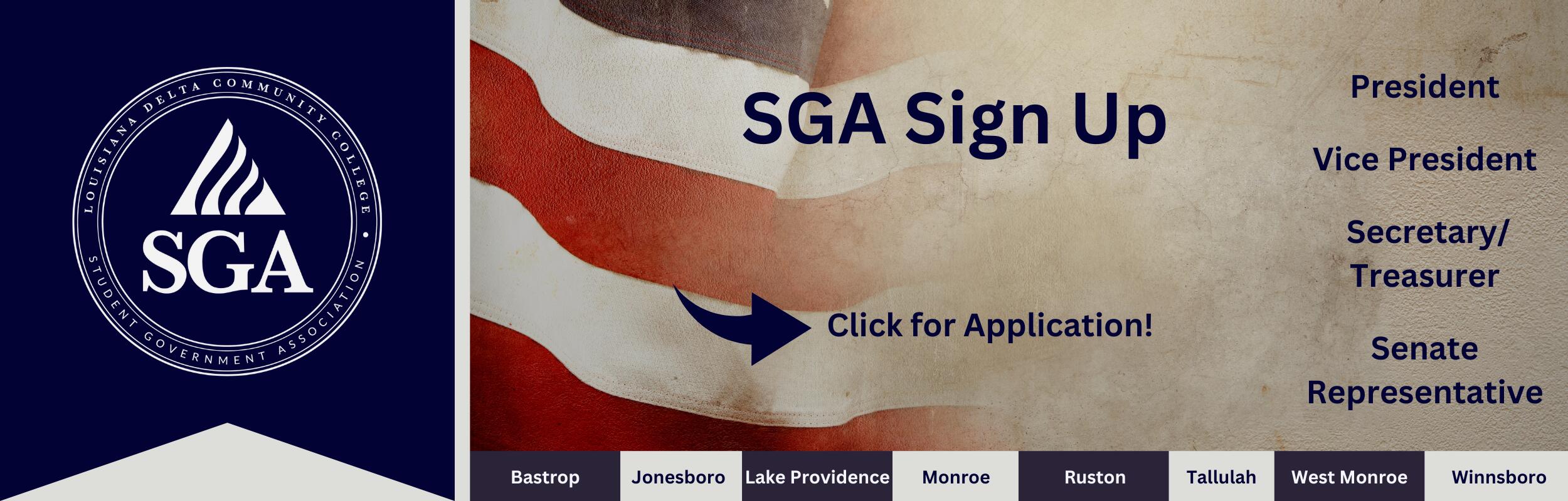 SGA Election banner